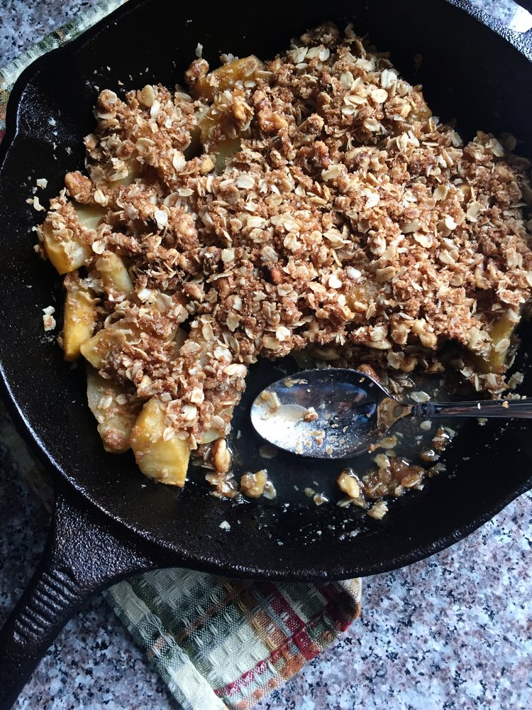 A Bowl of Apple Crisp and a Perfect Cup of Decaf